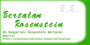 bertalan rosenstein business card